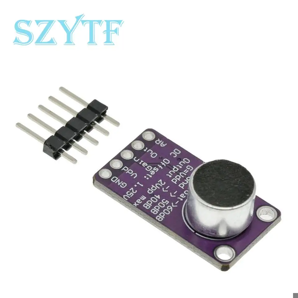 Módulo de placa amplificadora AGC de micrófono MAX9814, Control de ganancia automática, relación de ataque y liberación programable, bajo THD - imagen 3