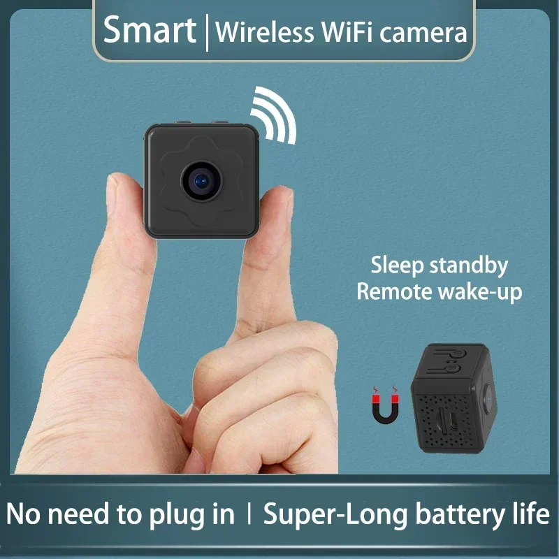 NUEVA Mini cámara inalámbrica WiFi Monitor remoto Cámara pequeña cámara IP para el hogar No es necesario conectar una batería de larga duración