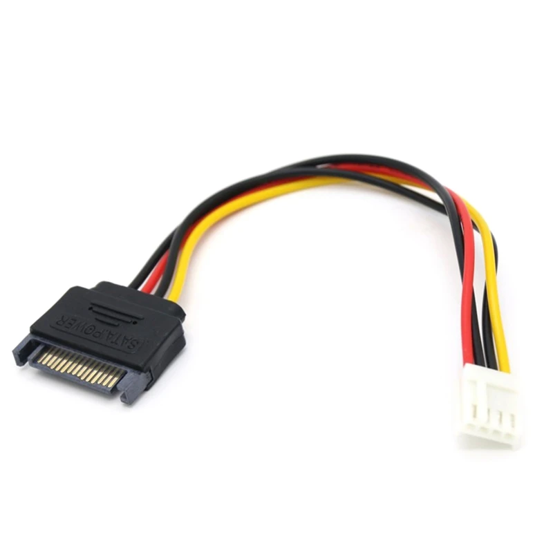 2 uds 15pin Sata macho a 4pin disquete FDD hembra Cable adaptador convertidor de potencia Sata Power 15p a 4p conector 20cm/7,87 pulgadas - imagen 4