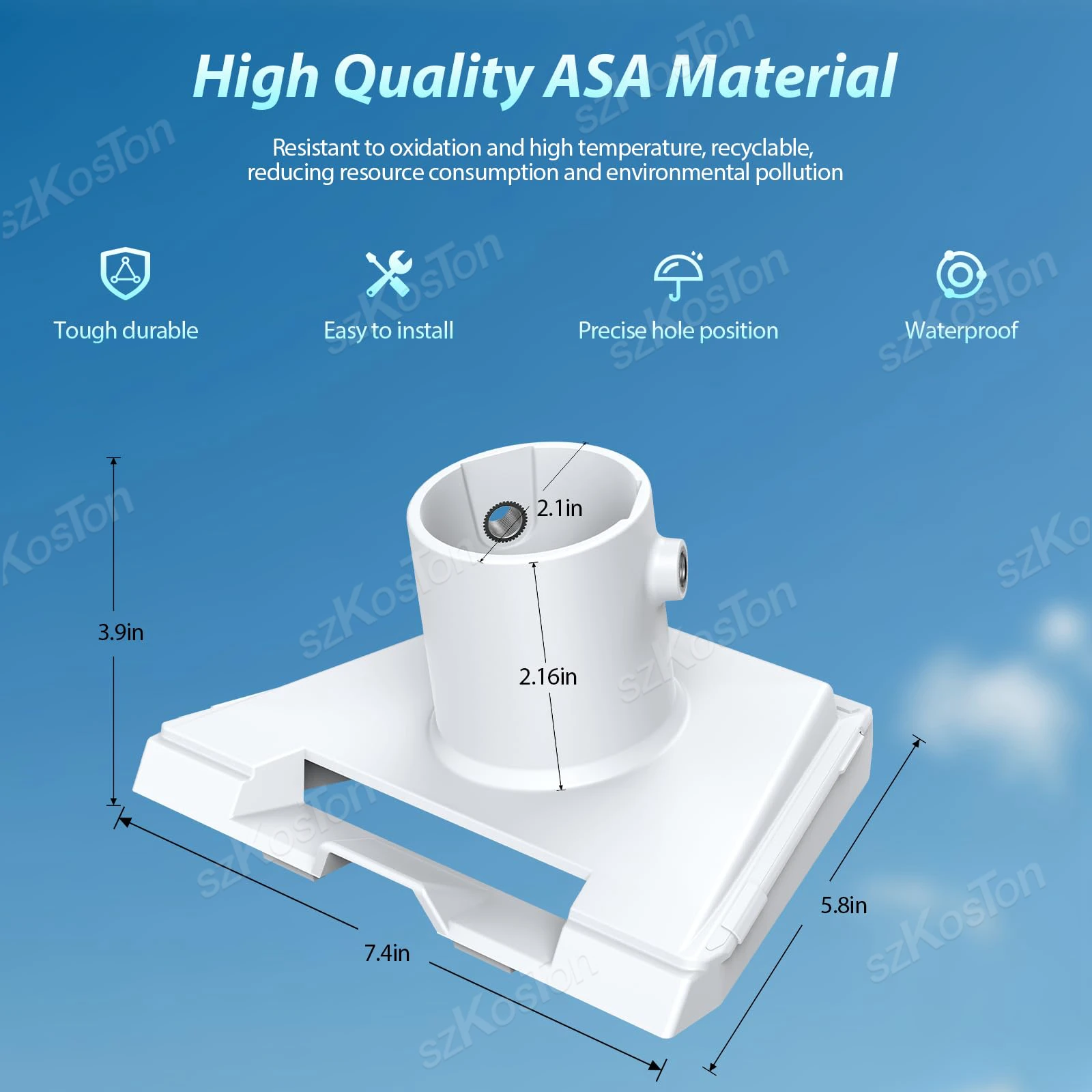 Adaptador de tubo Compatible con Starlink Gen 3 Kit de montaje en poste de antena estándar para adaptador de tubo Dishy de soporte Starlink V3 - imagen 2