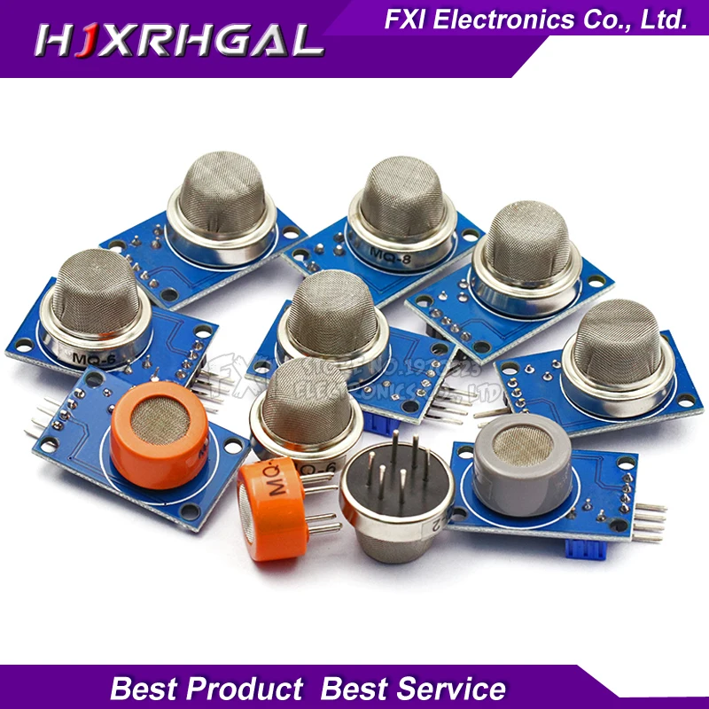 Sensores de la serie MQ, 1 piezas, MQ-2, MQ-3, MQ-4, MQ-5, MQ-6, MQ-7, hjxrhgal, Sensor de humo de Gas con cabezal de sonda de MQ-8