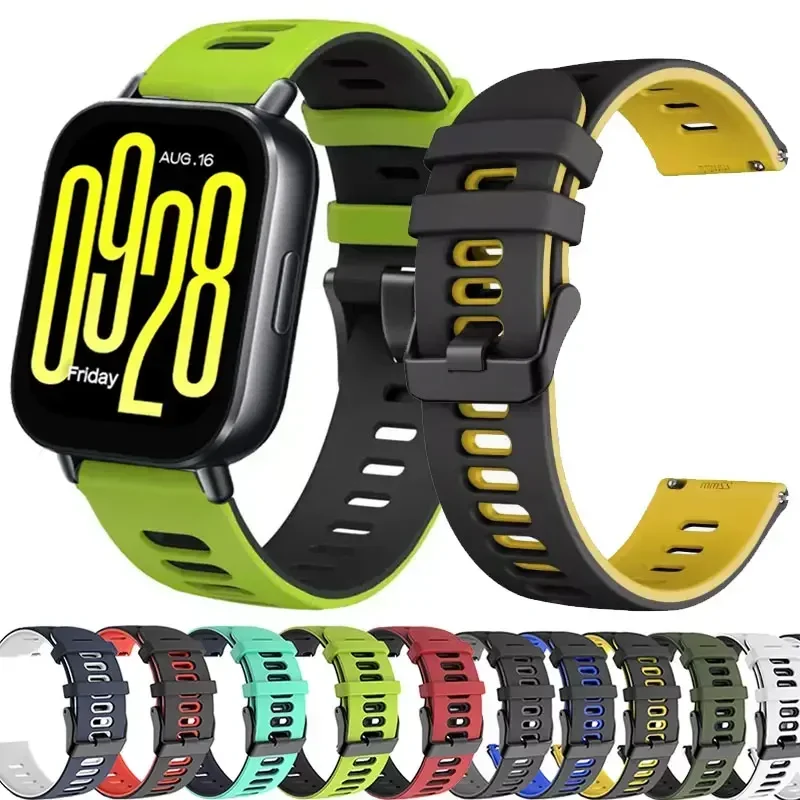 Correa de reloj de 22mm para Redmi Watch 5 active/5 Lite Correa pulsera deportiva de silicona Xiaomi Watch S4 accesorios de banda de 20mm - imagen 4