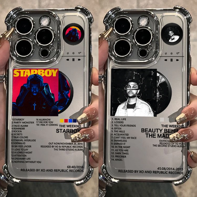The Weeknd nuevo álbum de carteles funda de teléfono chapada en caliente para iPhone 16e 15 14 13 12 11 Pro Max X XR XSMax 7 8 6 Plus Airabag anticaída