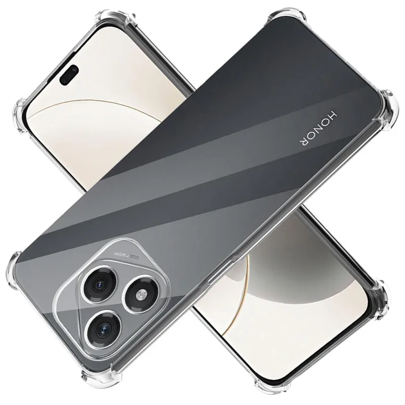 Funda transparente de TPU para Honor 400 Lite, funda protectora de cuatro esquinas a prueba de golpes, Fundas