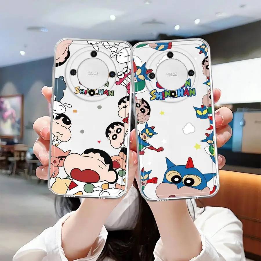 Funda de teléfono suave para Honor X8b X9b 90 Lite X9a X7b X8a X8, dibujos animados, crayones, Shinchan