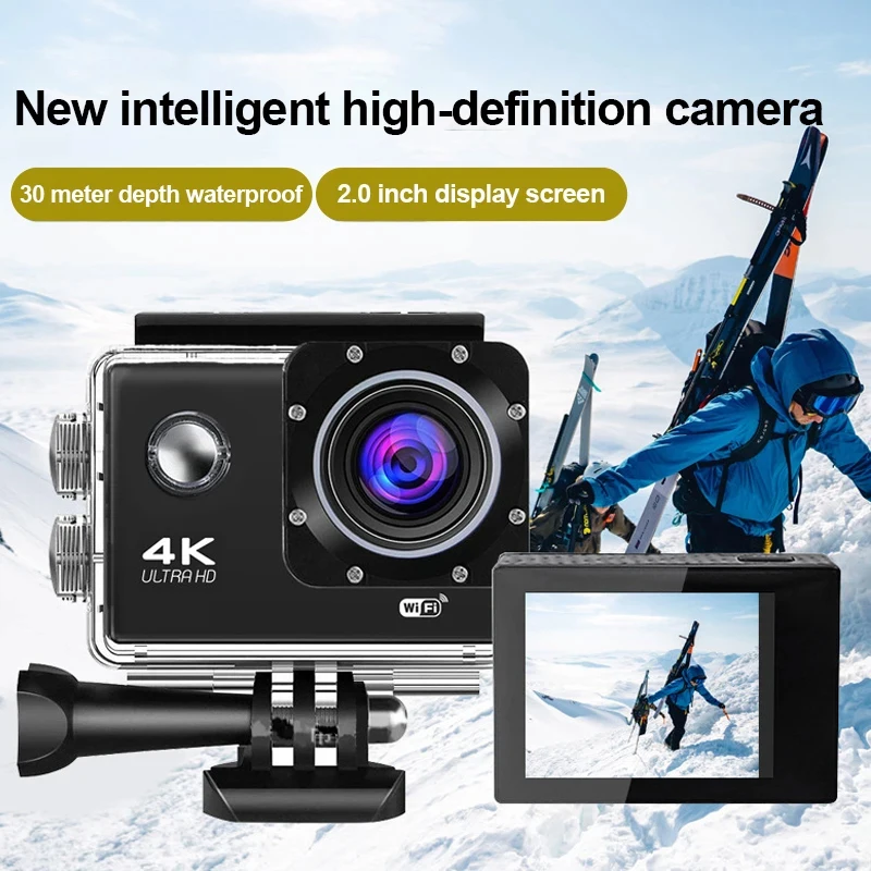 Cámara de acción Original Ultra HD 4K 1080P/30fps WiFi pantalla de 2,0 pulgadas 170D casco subacuático impermeable cámaras de grabación GO Pro - imagen 3