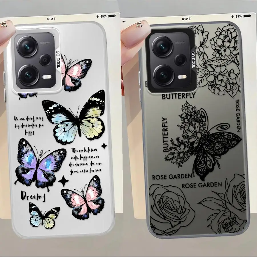 Funda con patrón de mariposa para Xiaomi Redmi 9T 12C 13C 9C 14C 10C A5 K60 A1 A2 Plus, funda trasera para teléfono - imagen 4