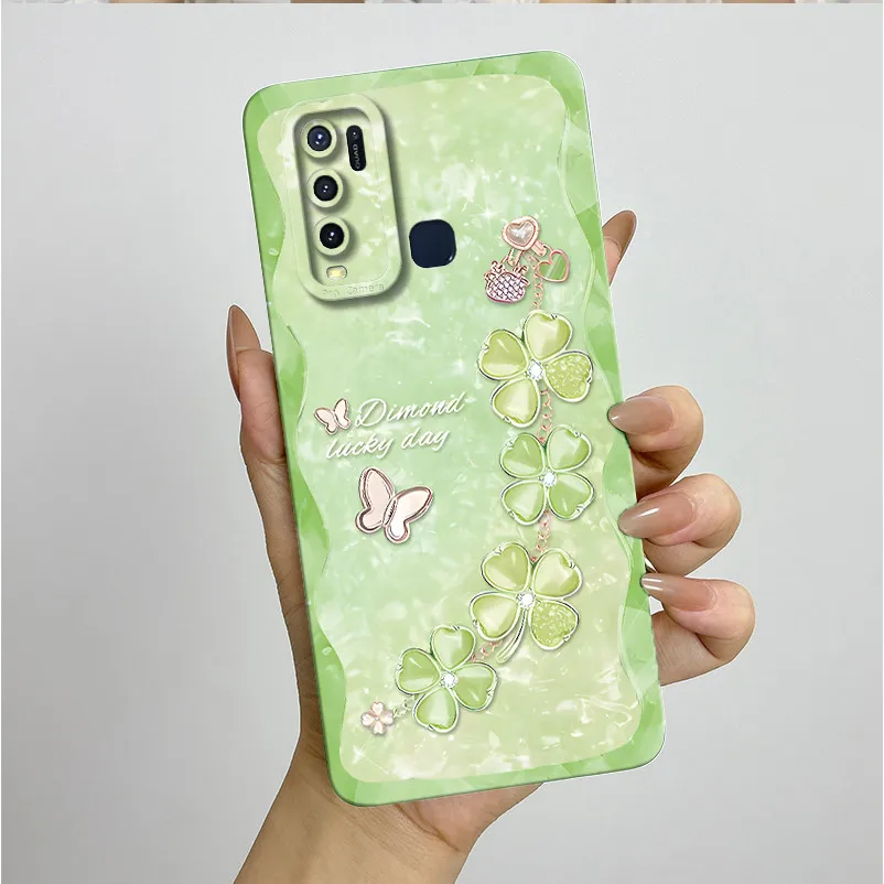 Para Vivo Y50 Y30 Y30i funda de teléfono moda estilo estético suave silicona líquida a prueba de golpes Fundas protectoras traseras antideslizantes - imagen 3