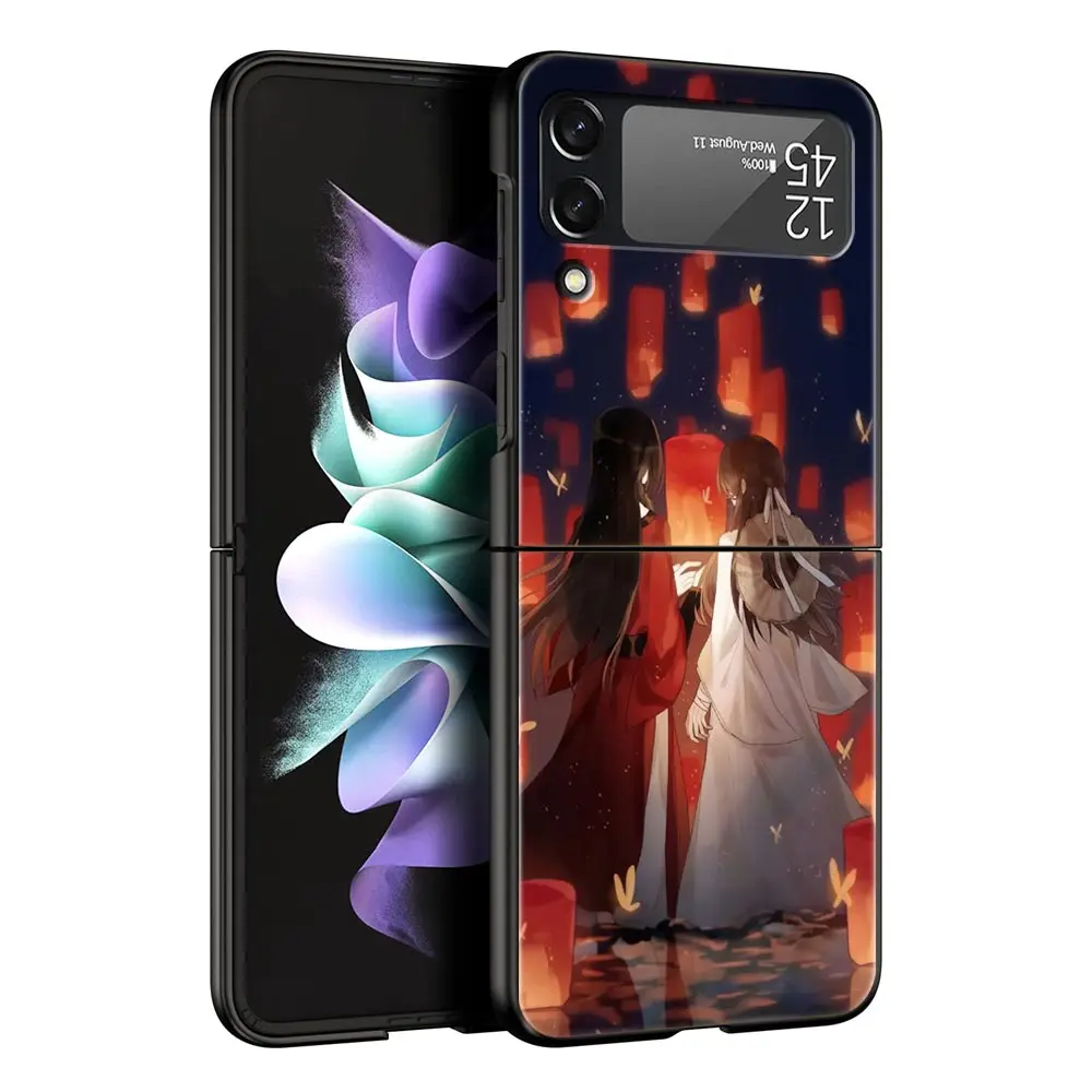 Funda de teléfono para Samsung Galaxy Z Flip 3, 4, 5, PC plegable de lujo, negro duro, Z Flip3, Heaven Official's Blessing - imagen 4