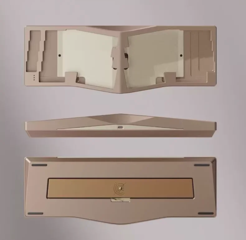 Kit de Teclado mecánico Neo Ergo Alice, Teclado ergonómico con pulverización de ánodo personalizado, Neo Ergo Plamrest, Tri modo, juego de Teclado Hotswap