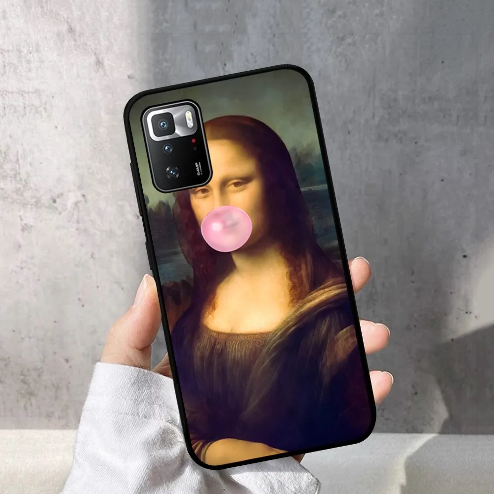 Funda de teléfono divertida de arte Mona Lisa para Redmi Note 4X5 A 6 7 8 T 9 9S 10 11S 11Epro Poco M3 Pro - imagen 5