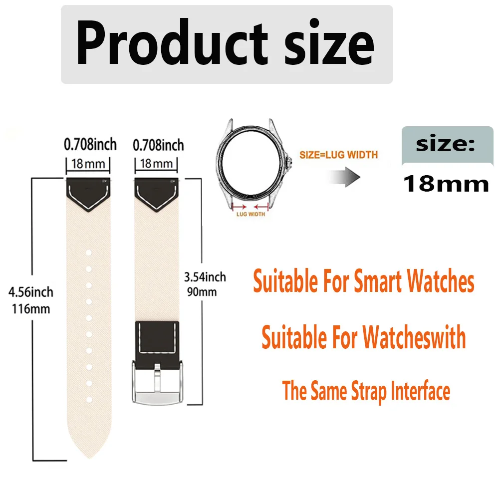 Correa de 18mm para mujer, pulsera para Huawei Watch GT5 Pro 42mmGT5 4 41mm para Garmin Vivoactive 4S Venu 3S 2S, correas de reloj vaqueras - imagen 2