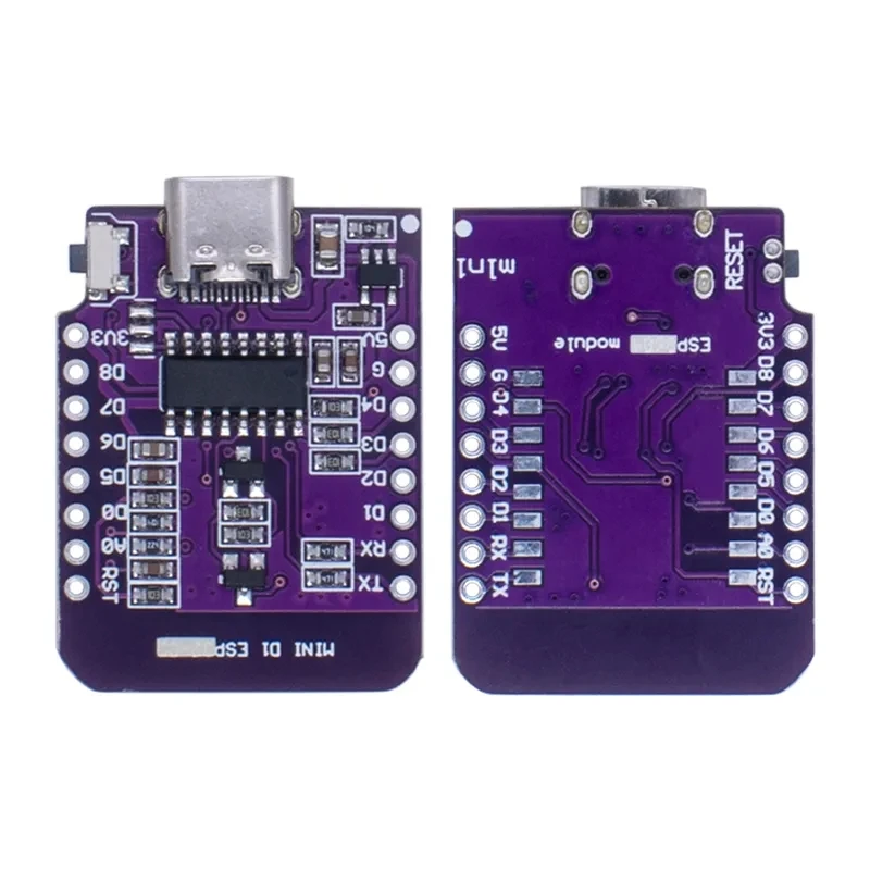 Mini Placa de desarrollo WIFI D1 Mini TYPE-C ESP8266 ESP-07/07S CH340G USB D1, NodeMCU Lua IOT, 3,3 V con pines - imagen 4
