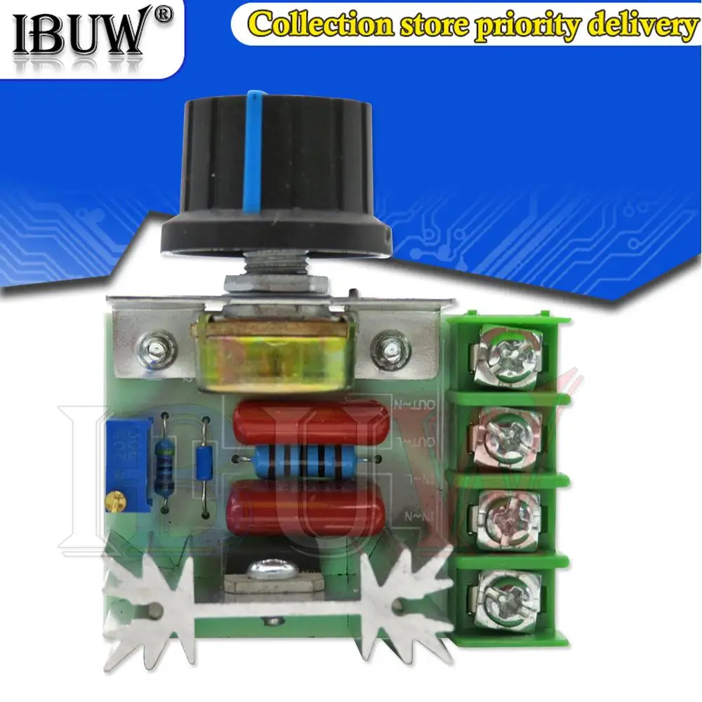 1 Uds AC 220V 2000W regulador de voltaje SCR atenuadores controlador de termostato de velocidad - imagen 3