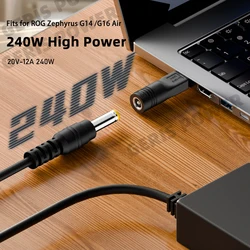 Convertidor de Cargador Asus ROG Zephyrus G16/G14 TUF A16 180-240W