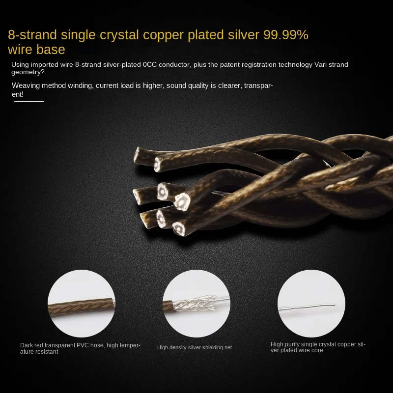 Fever-conversión 6,5 A cañón, cabezal macho Chapado en plata, conversión 6,35 a cañón dual, cable de altavoz mezclador 1/2 - imagen 4