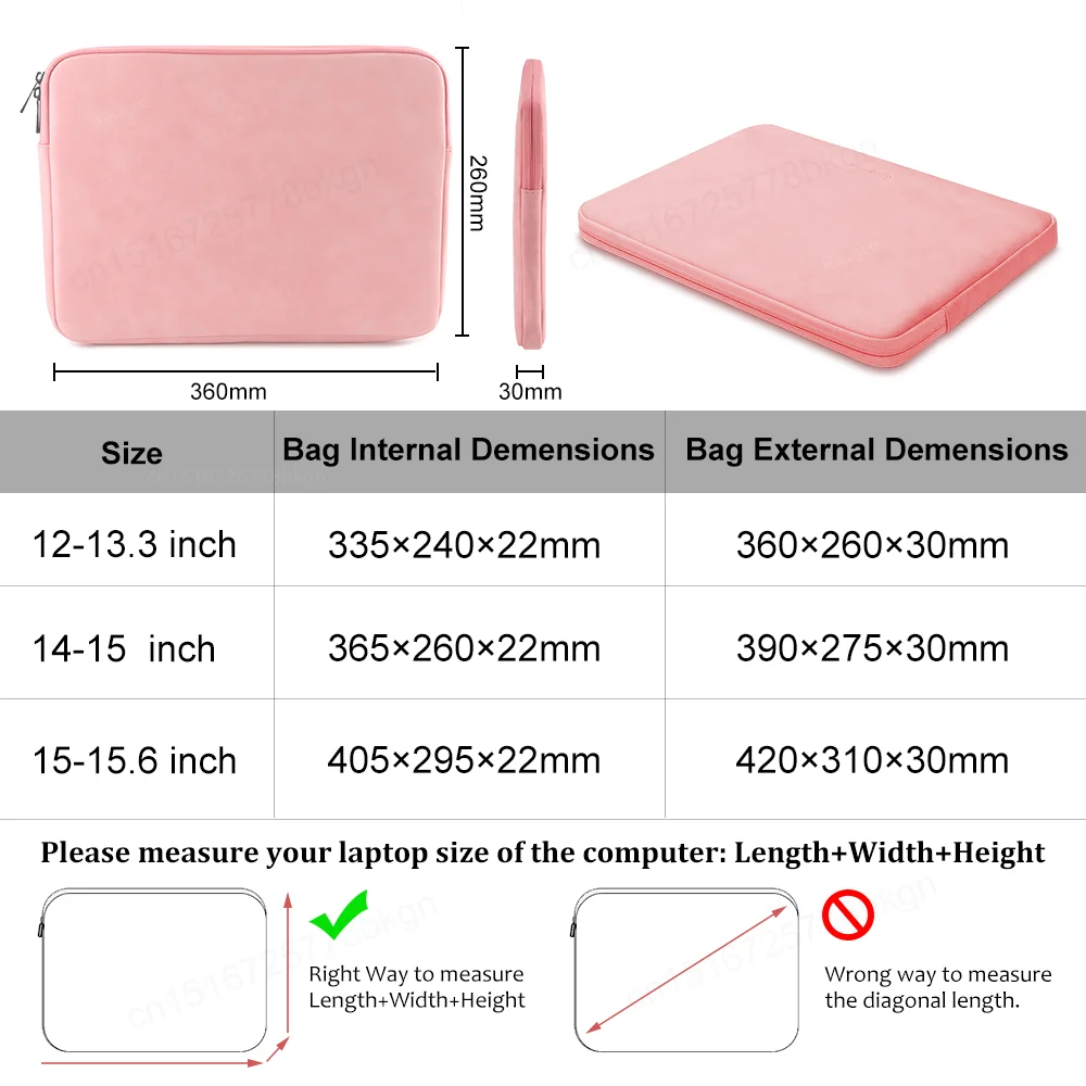 Laptop Sleeve Case 12 13 14 15 15.6 Inch Notebook Bag Pouch Tablet Waterproof Case For MacBook Air Pro Lenovo Hp Dell Men Women - imagen 2