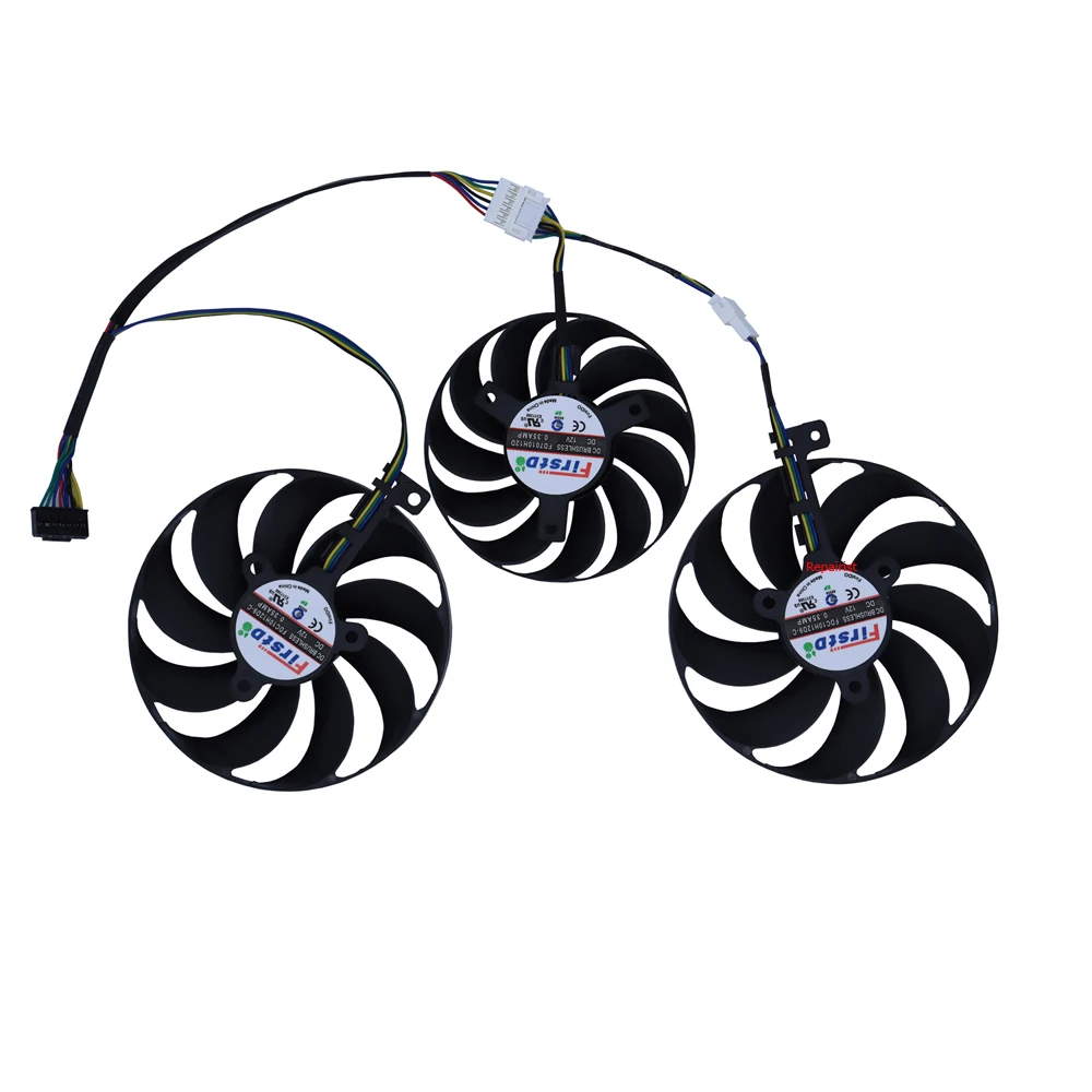 Ventilador enfriador de tarjetas de vídeo, FDC10H12D9-C, para ASUS TUF3 RX 5700 XT OC 8G EVO GAMING,TUF3 RX 5600 XT 5600XT OC 6G EVO GAMING, Juego de 3 uds. - imagen 5