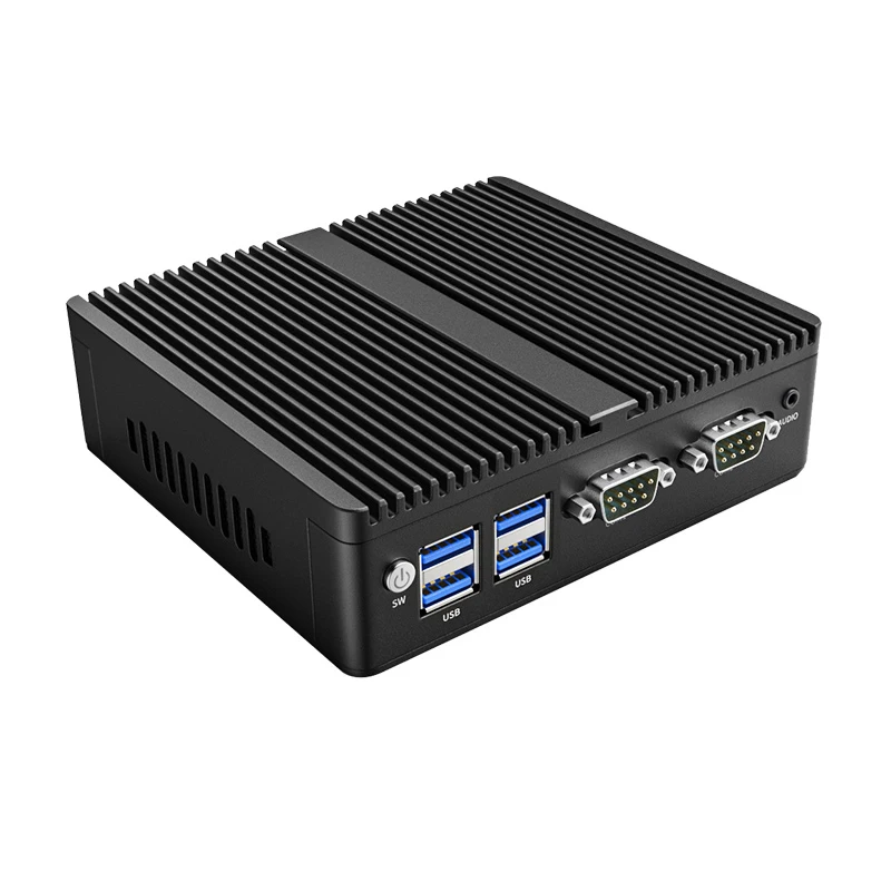Mini PC industrial sin ventilador dentro del procesador Intel Core/Celeron de doble núcleo 2 puertos 1GbE doble DB9 COM RS232 o RS485 G30-1168-2L2C - imagen 2