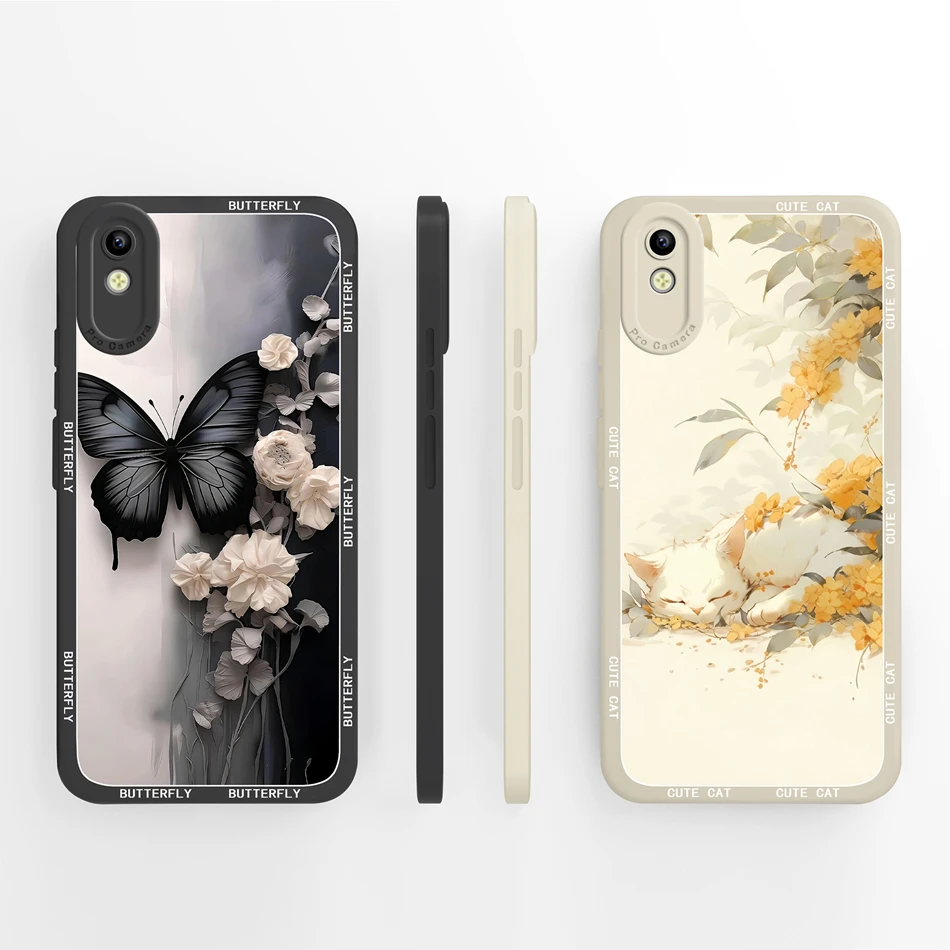 Para Vivo Y93 Y93S Y91C Y91i Y90 Y1S funda bonita cereza protección completa parachoques para Vivo Y 93 funda trasera de teléfono de silicona líquida suave - imagen 2
