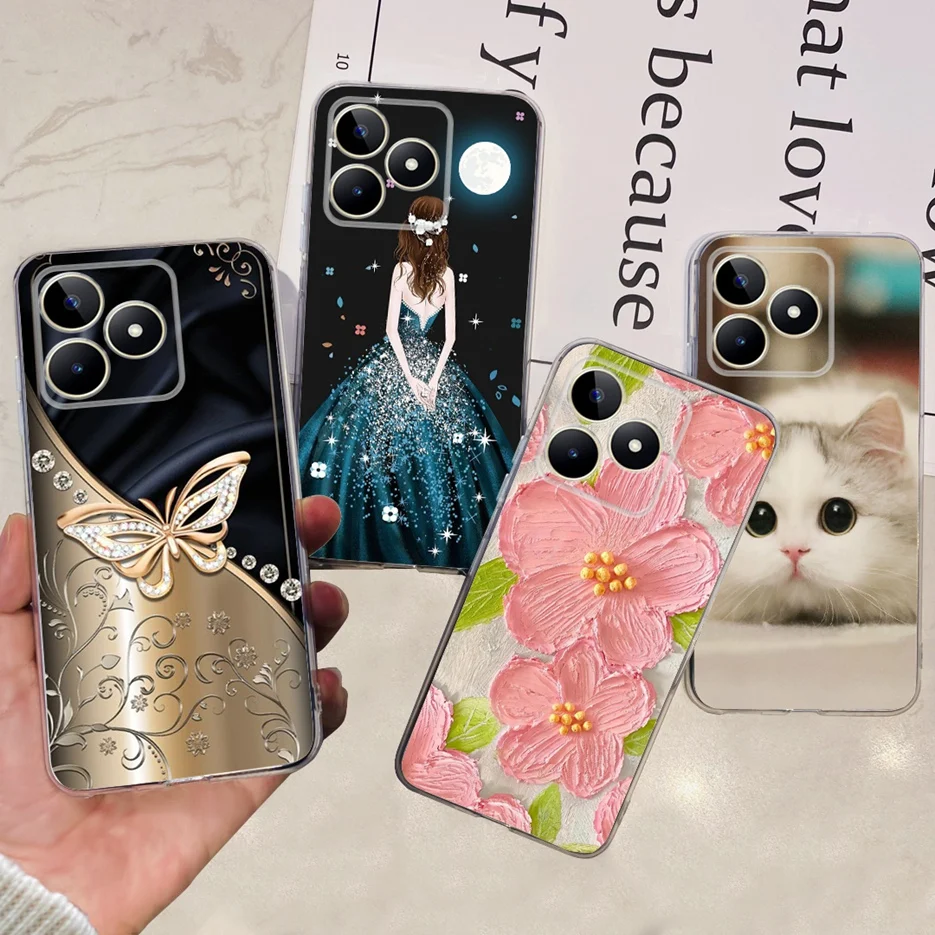 Funda de silicona transparente para teléfono Realme, cubierta pintada con estilo, para Realme C51, RMX3830, C 51, RealmeC51, RealmeC53 - imagen 5