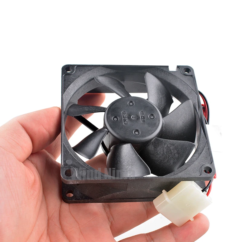 3110RL-04W-B20 ventilador de flujo axial de doble rodamiento de bolas, ventilador de refrigeración para CPU, fuente de alimentación de chasis, 8cm, 80mm, 80x25mm, DC12V, 0.13A - imagen 5