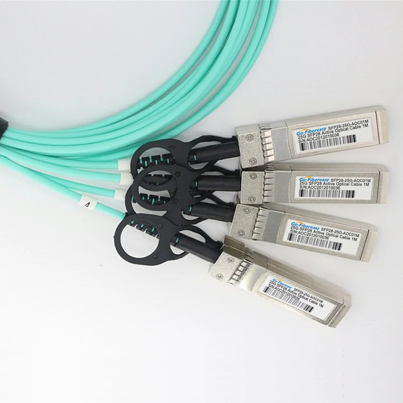 Cable de fibra AOC 100G QSFP28 a 4x25G SFP28 1m,2m,3m,5m ~ 30m QSFP28 a SFP28 Cable óptico activo de alta velocidad para Mellanox...Switch - imagen 5