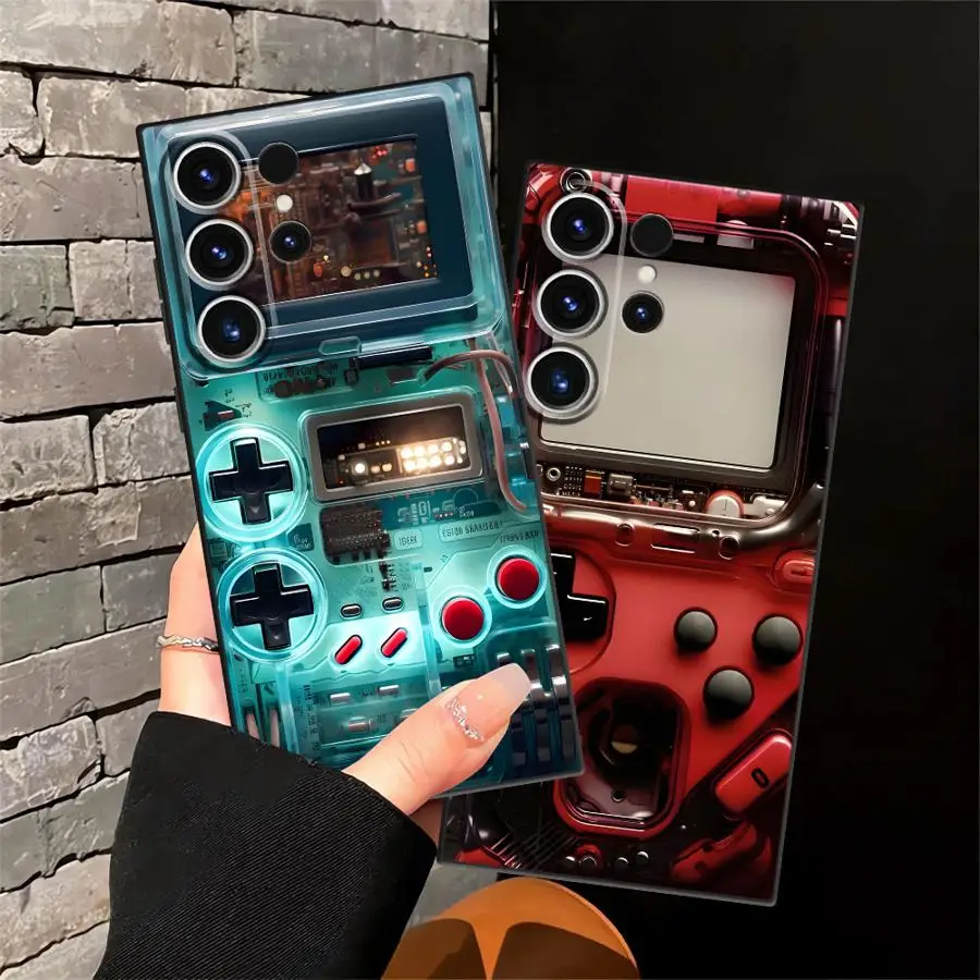 Funda de teléfono suave negra de arte de máquina avanzada para Samsung Galaxy S23 Ultra S20 S25 Edge S21 FE S24 Plus - imagen 2