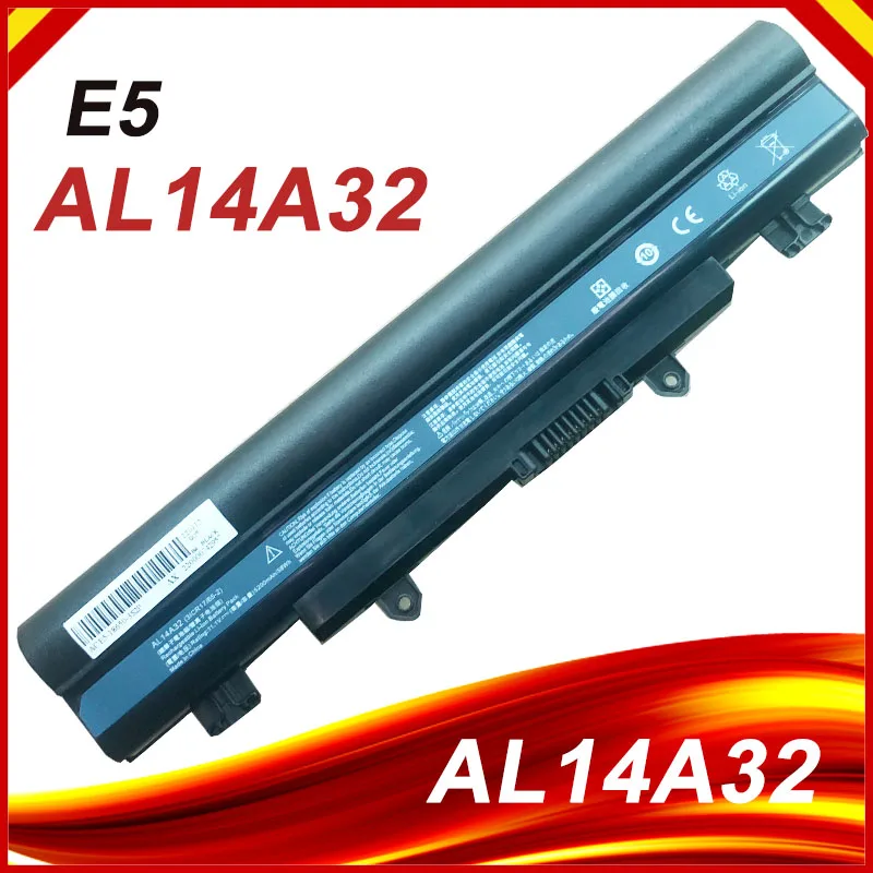 Batería del ordenador portátil AL14A32 para Aspire E1-571 E5-571 E5-411 E5-421 E5-511 E5-521 V3-472 V3-572 E14 E15 Touch Extensa 2509 2510