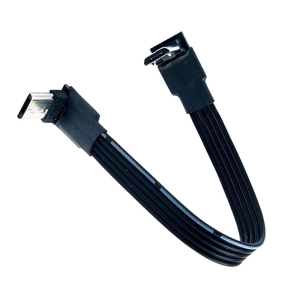 Conector de 1m de largo, Micro USB 2,0 B de alta calidad, 5 pines macho a macho, extensión M/M, Cable extensor de Cable para cargador de datos de carga, 0,1 m - imagen 2