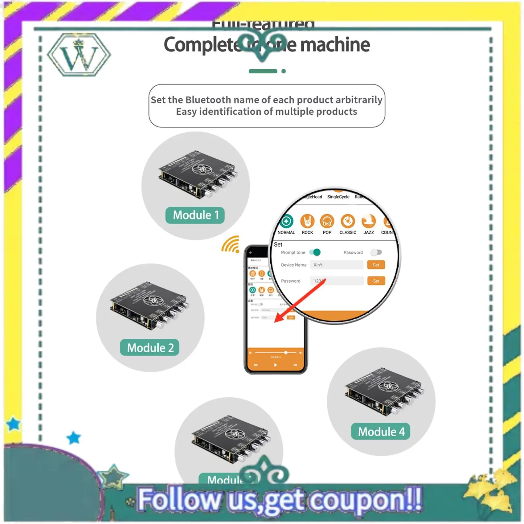 Nuevo XY-S220H 160Wx2 + 220W Placa amplificadora de potencia TDA7498 2,1 módulo de subwoofer Compatible con Bluetooth de doble canal 5,1 - imagen 5