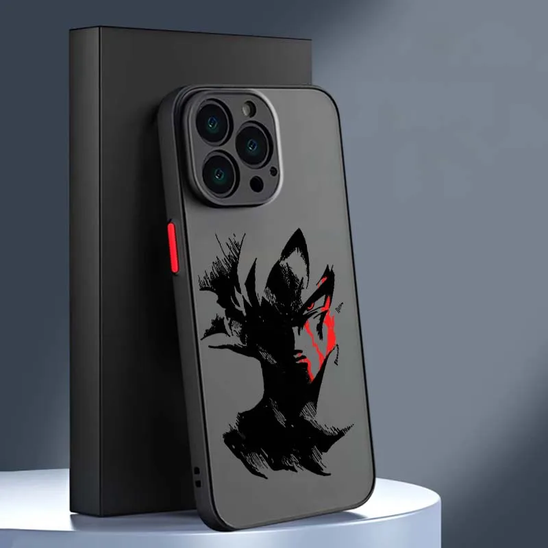 D-Dragon Ball Cool Son Goku Art para Apple iPhone 17 16 15 14 13 12 11 Air Plus Pro Max funda de teléfono translúcida esmerilada - imagen 5