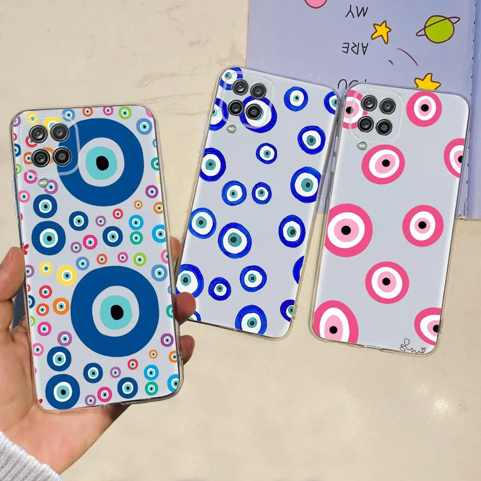 Funda trasera de silicona suave para teléfono Samsung Galaxy A12 A42, carcasa transparente con patrones elegantes, TPU, M12, M42, 5G, nueva - imagen 4