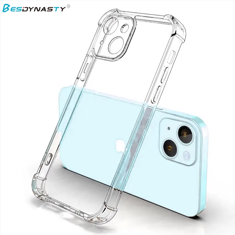 Funda de teléfono transparente a prueba de golpes de lujo para iPhone 17 Air 16 15 14 13 12 11 Pro Max Mini funda trasera de silicona transparente