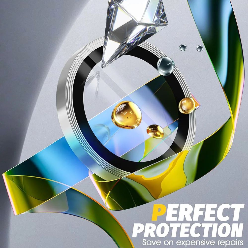 Protector de lente de cámara con anillo de Metal para iPhone 17 Pro Max 17Air 17Pro, lente trasera de vidrio templado, película protectora HD antiarañazos - imagen 5