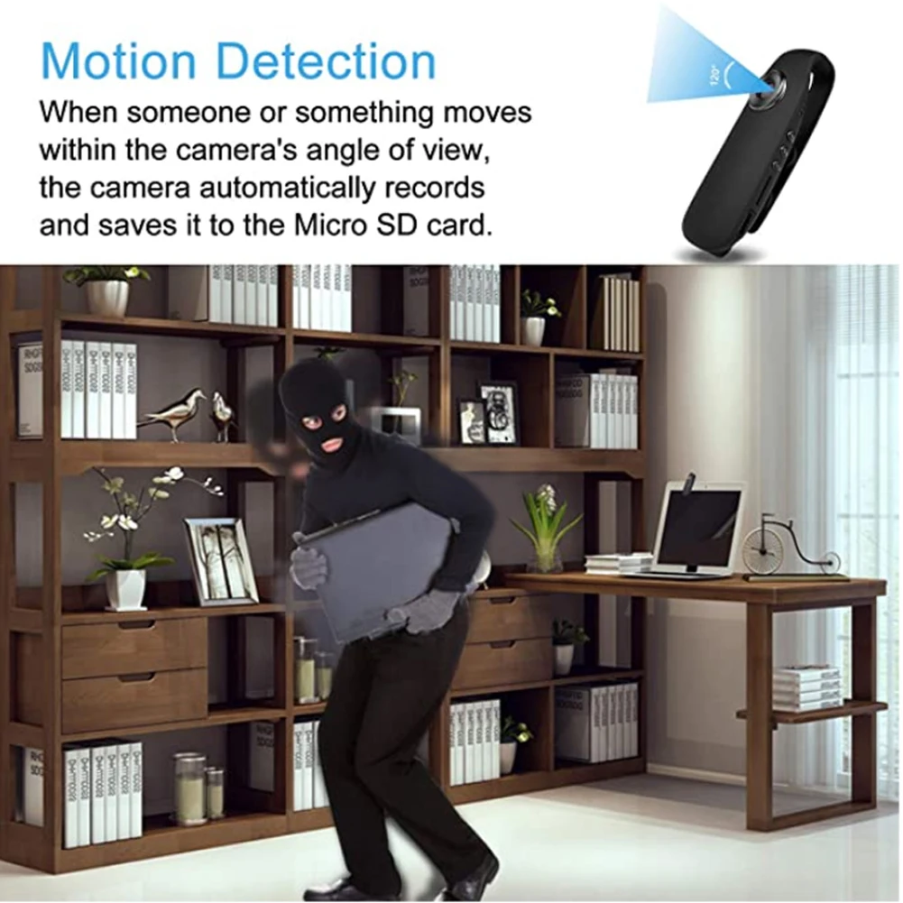 Grabadora de vídeo para ciclismo, cámara corporal portátil de bolsillo con activación de movimiento, cámara corporal de policía de alta velocidad, grabadora portátil para aplicación de la ley - imagen 2