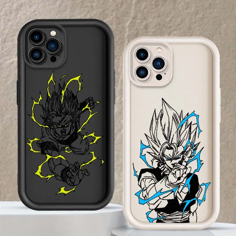 D-Dragon Ball Son Goku Fun Anime para Apple iPhone 17 16 15 14 13 12 11 Plus Pro Max Eye Ladder funda de teléfono
