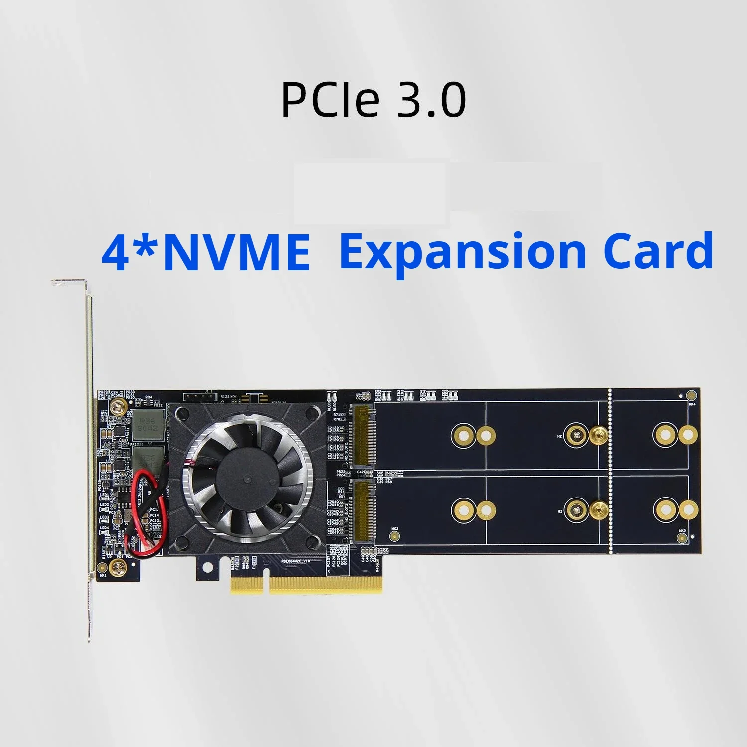 Módulo compatible integrado plx8747 sin división, tarjeta de expansión PCIE de media altura/a altura completa m.2 de cuatro discos - imagen 4