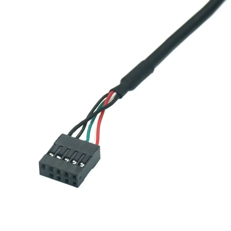 Placa base USB de 9 pines, cabezal interno a adaptador de Bus USB 2,0, chasis, Cable incorporado de 9 pines para Cable de escritorio de ordenador - imagen 2