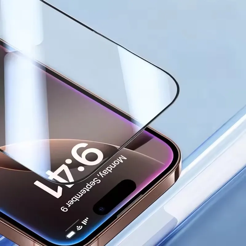 Protector de pantalla de fácil instalación sin polvo con revestimiento oleofóbico de 5 uds para iPhone 17 16 15 14 11 12 13 Pro Max XR X XS MAX 8 Plus - imagen 3