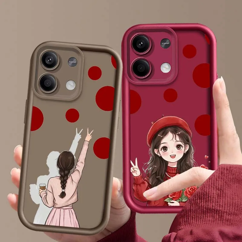 Como las chicas lindas para Redmi Note 14 13 12 11 12R 12R 11T Pro Speed Plus 5G Eye Ladder funda de teléfono