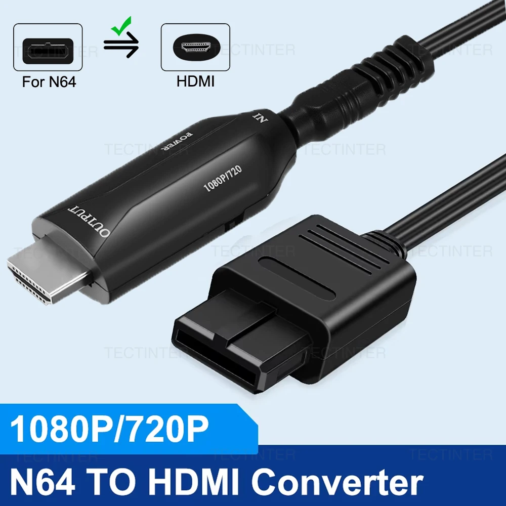 Para convertidor N64 a HDMI para GameCube SNES N64 a HDMI Cable adaptador Plug to Play 720P 1080P accesorios de Cable completamente Digital - imagen 3