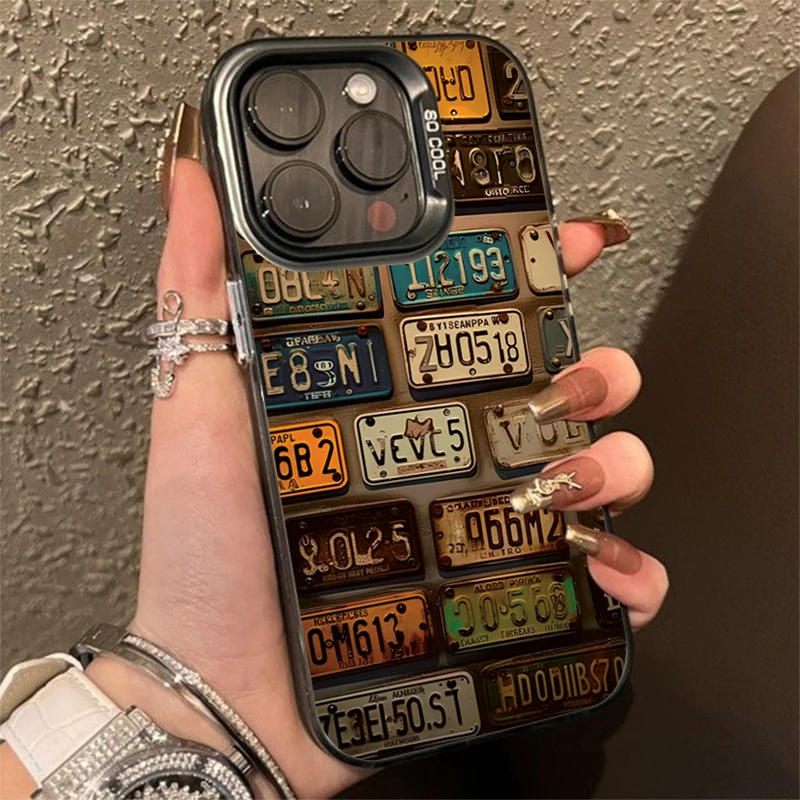 Funda de teléfono con diseño de matrícula de coche Vintage para Xiaomi Redmi Note 14 13 12 11 10 Pro Plus 5G 12S Redmi 14C 13, contraportada dura - imagen 2