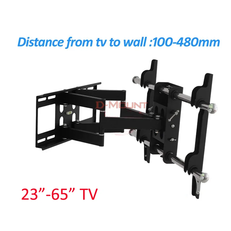 DL-D-201MT 75KG 55 "65" 30 "6 brazos retráctiles de movimiento completo brazo oscilante de pared de acero inoxidable mecanismo de elevación de tv soporte de pared de brazo lcd