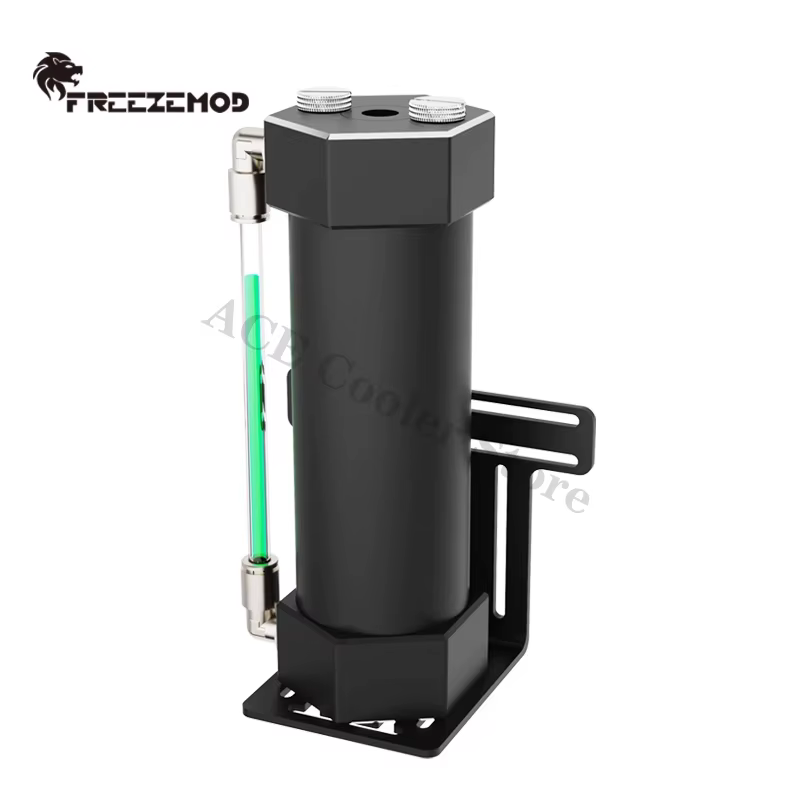 FREEZEMOD-Depósito de aluminio, refrigeración por agua, observación externa giratoria de 360 °, negro/plateado puro, 150-250mm - imagen 5