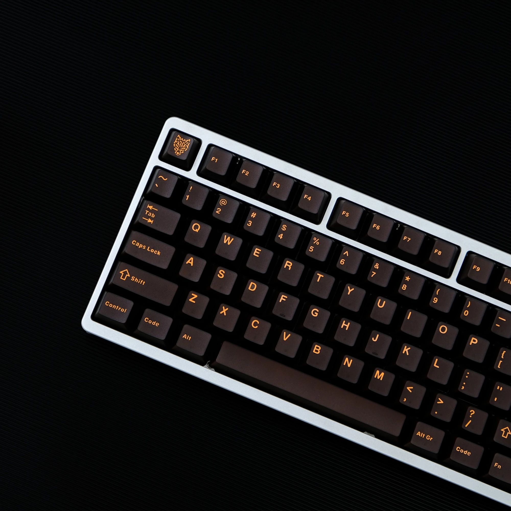 114 teclas de tinta naranja, teclas semitransparentes personalizadas de doble disparo, teclas ABS translúcidas con perfil de cereza para teclado de interruptores MX - imagen 2