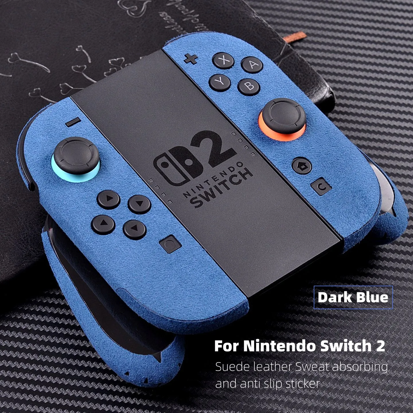 Adhesivo antideslizante absorbente de sudor para Nintendo Switch 2, almohadillas de cuero profesionales, empuñadura para Switch2 Joycon - imagen 2