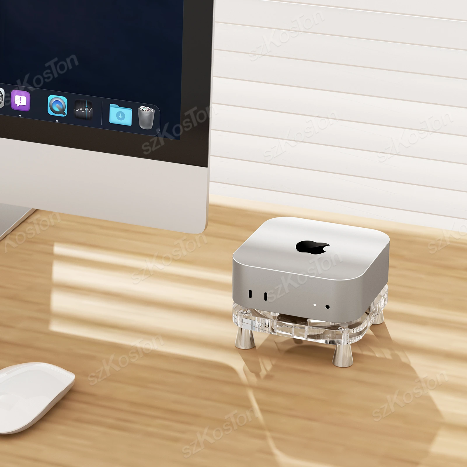 Soporte de escritorio acrílico transparente para ordenador Mac Mini M4, Base de refrigeración transparente antideslizante para Mac Mini M4 Pro, accesorios para PC - imagen 2