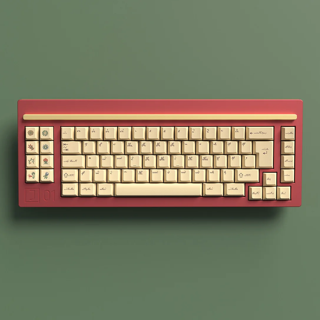 Milkyway MW Voynich PBT Dye Sub Cherry Profile Keycaps Mods Kit Alpha Kit, Teclado mecánico Keycap