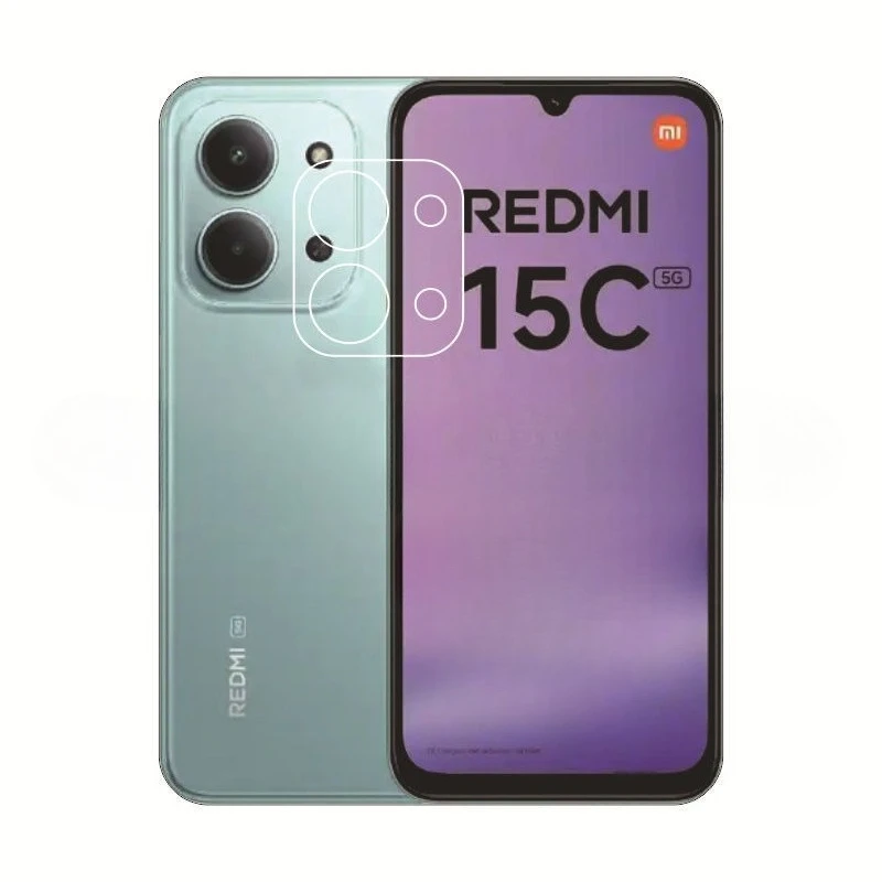 Para Xiaomi Redmi 15C 4G 5G 3D lente de cámara Protector de cubierta trasera vidrio templado para Redmi 15C protectores de cámara cubierta de película